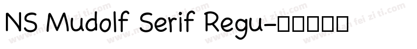 NS Mudolf Serif Regu字体转换